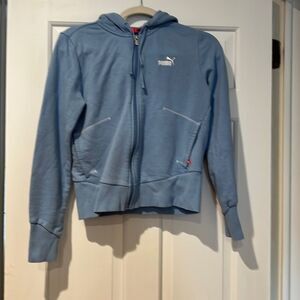 Vintage Puma Cropped hooded sweatshirt